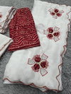 JK Designer White Organza Party Wear Sarees Wholesale Clothing Suppliers In India
